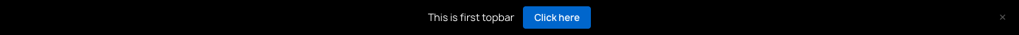 Close-up of the banner with a call-to-action button and close control