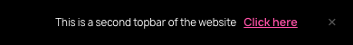 Responsive banner on mobile showing the second rotating message as a text link
